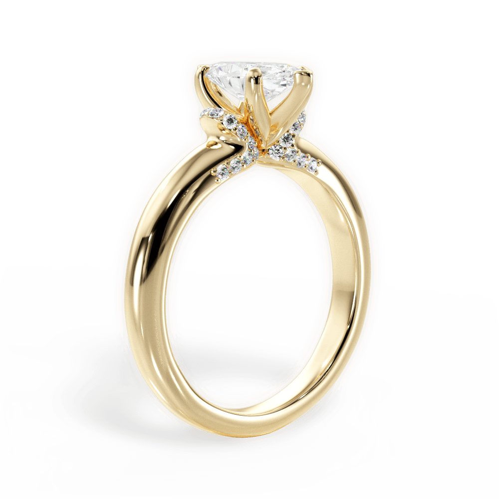 Florence Marquise Cut Lab Grown Diamond 18Kt Yellow Gold Engagement Ring - View 2