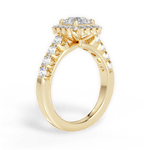 Lacey Asscher Cut Lab Grown Diamond 18Kt Yellow Gold Engagement Ring - View 2