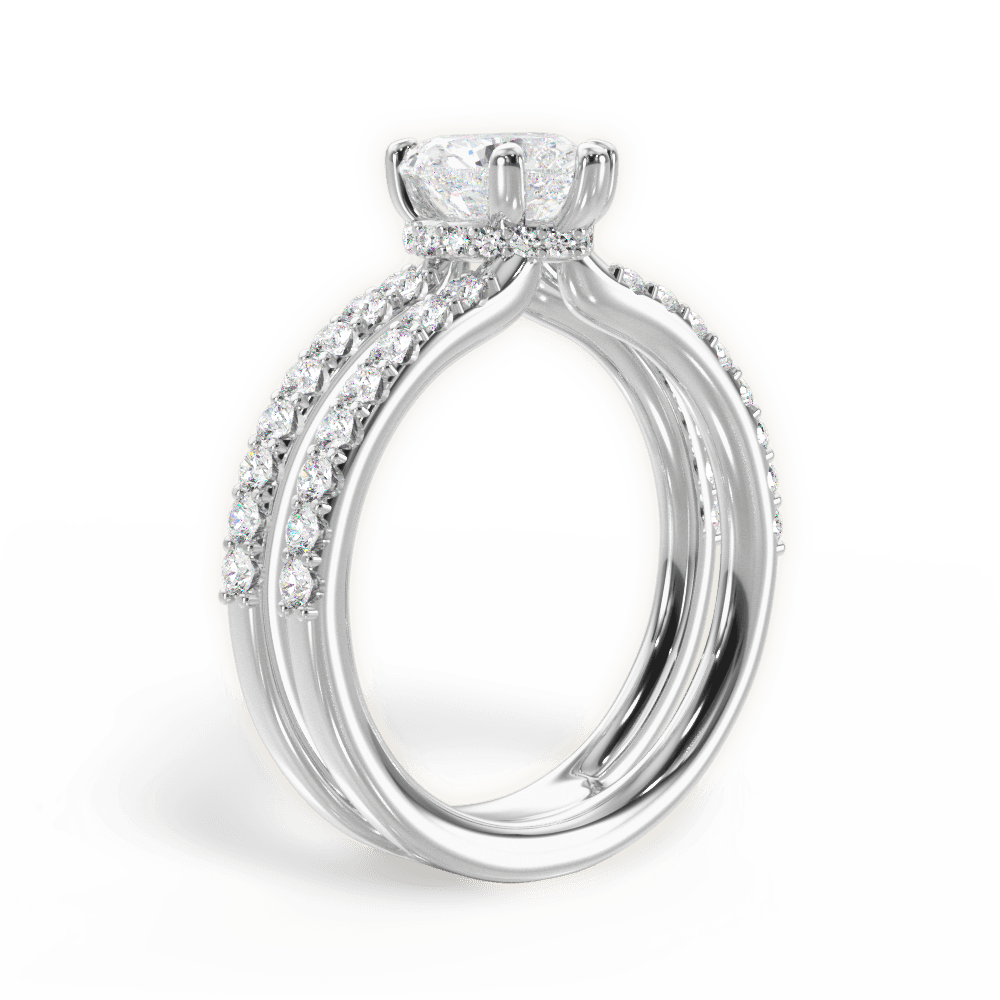 Christie Heart Cut Lab Grown Diamond 14Kt White Gold Engagement Ring - View 3