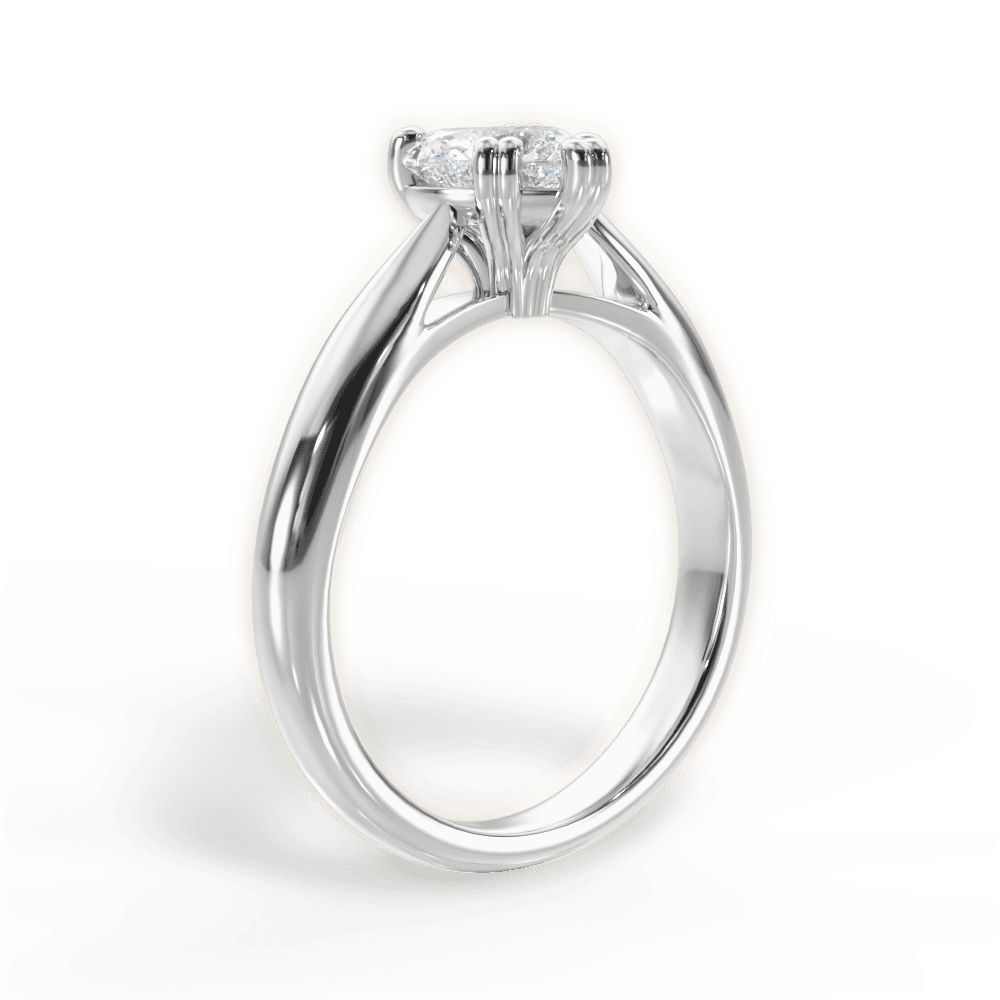 Camila Heart Cut Lab Grown Diamond Platinum Engagement Ring - View 2