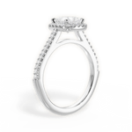 Jeanne Princess Cut Lab Grown Diamond 18Kt White Gold Engagement Ring - View 3