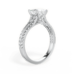 Kendra Princess Cut Lab Grown Diamond 18Kt White Gold Engagement Ring - View 3