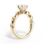 Emma Asscher Cut Lab Grown Diamond 18Kt Yellow Gold Engagement Ring - View 2