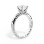 Florence Cushion Cut Lab Grown Diamond 14Kt White Gold Engagement Ring - View 3