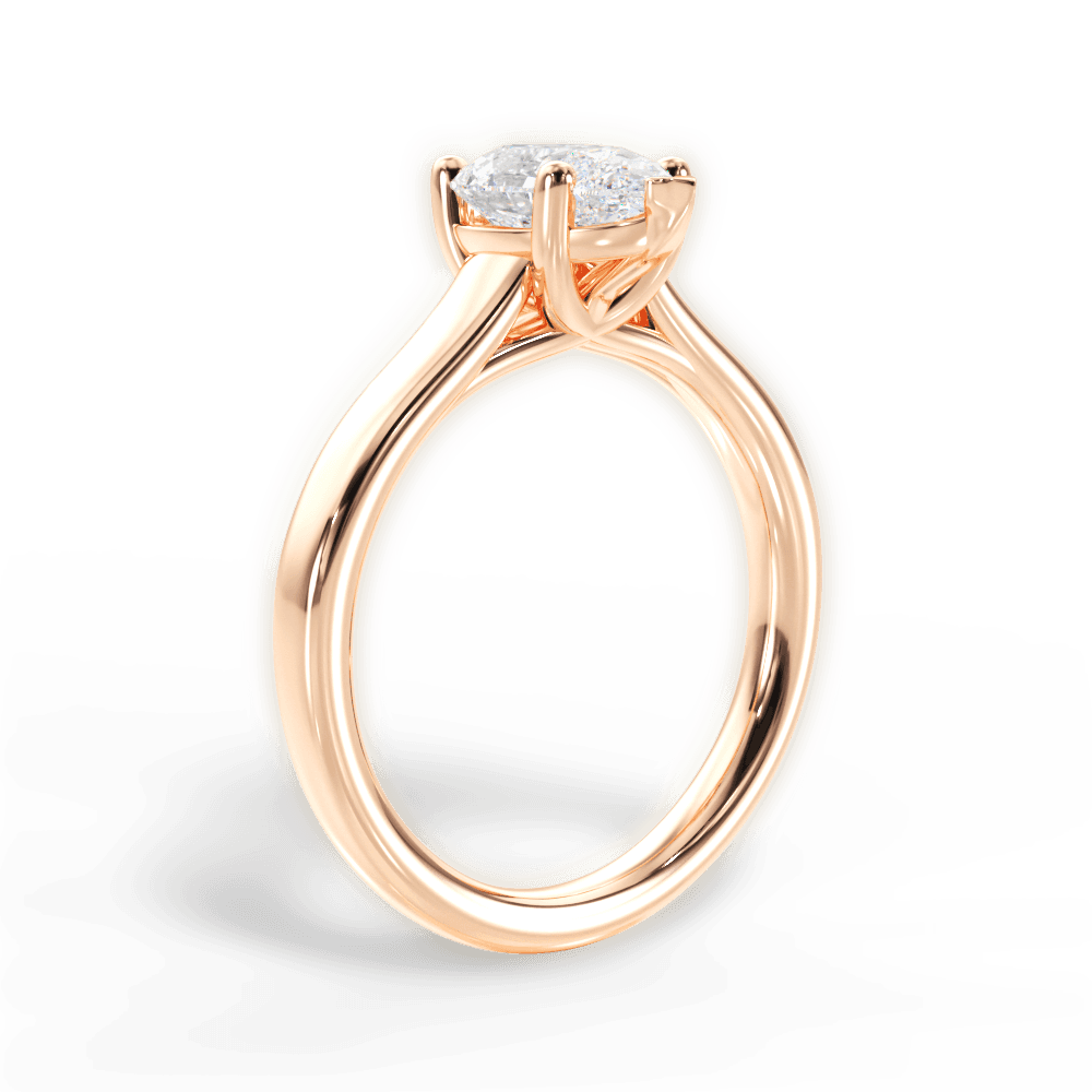 Ariana Pear Cut Lab Grown Diamond 18Kt Rose Gold Engagement Ring - View 3