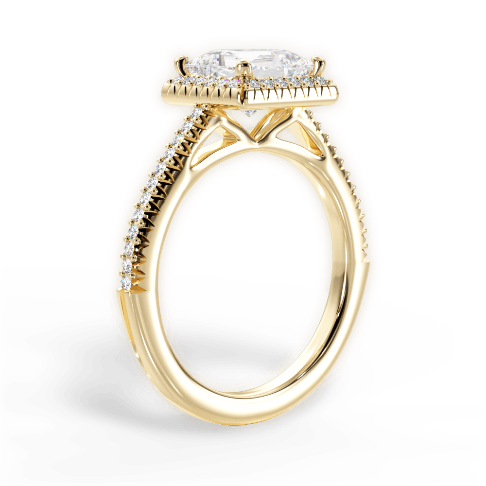Jenny Princess Cut Lab Grown Diamond 18Kt Yellow Gold Engagement Ring - View 3