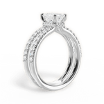 Christie Emerald Cut Lab Grown Diamond 18Kt White Gold Engagement Ring - View 4