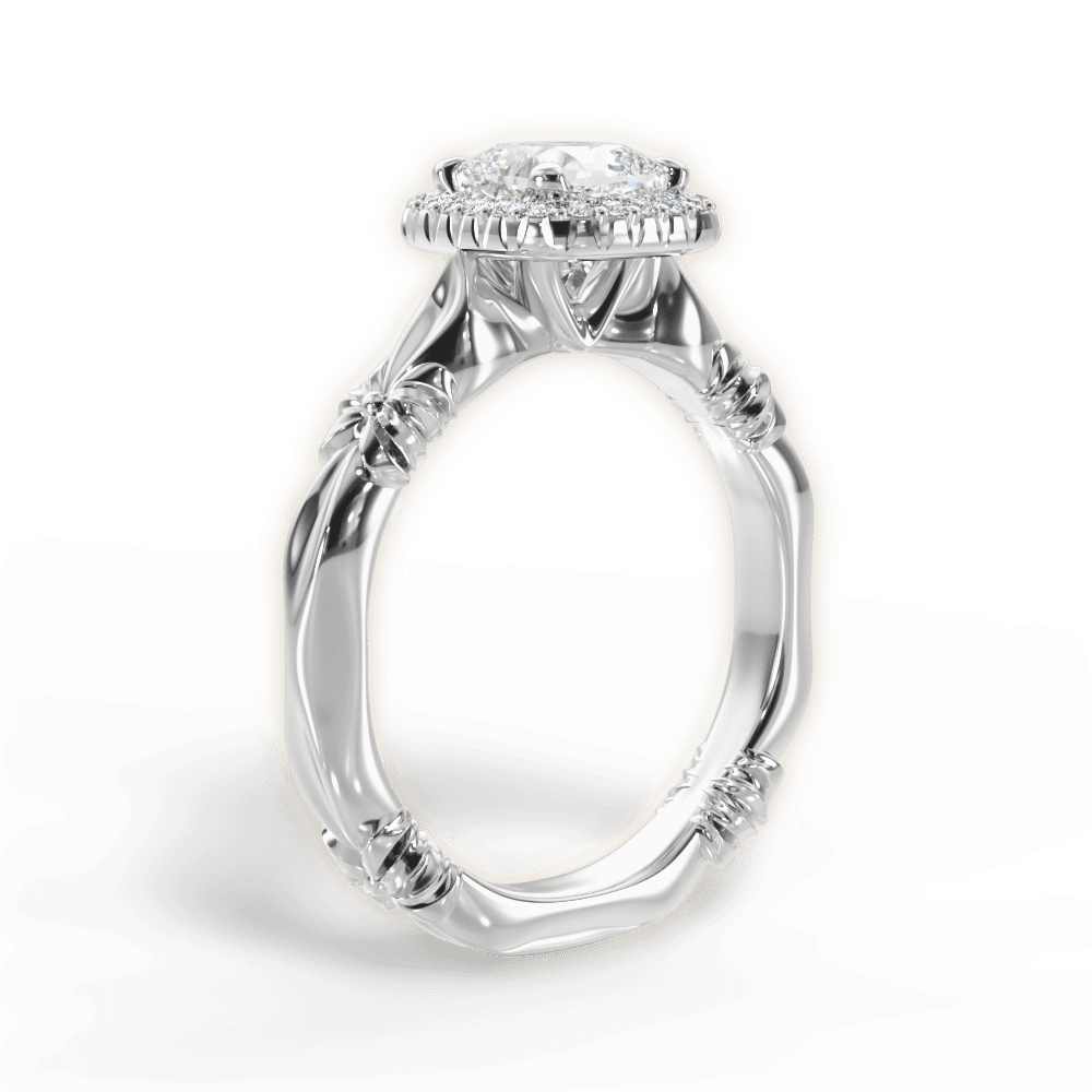 Erica Cushion Cut Lab Grown Diamond 14Kt White Gold Engagement Ring - View 2
