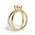 Jennifer Oval Cut Lab Grown Diamond 18Kt Yellow Gold Engagement Ring - View 2