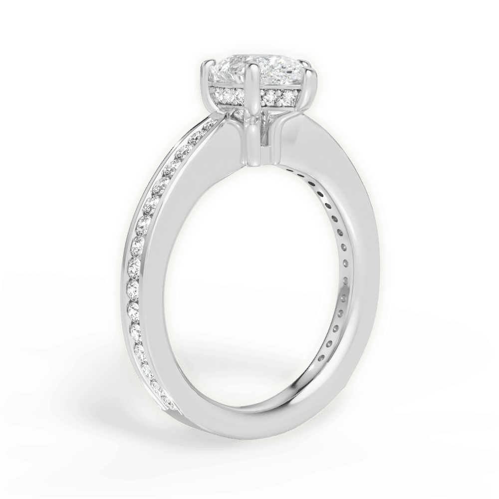Katelyn Pear Cut Lab Grown Diamond Platinum Engagement Ring - View 3