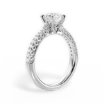 Kira Round Cut Lab Grown Diamond Platinum Engagement Ring - View 4