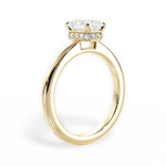 Brianna Radiant Cut Lab Grown Diamond 18Kt Yellow Gold Engagement Ring - View 2