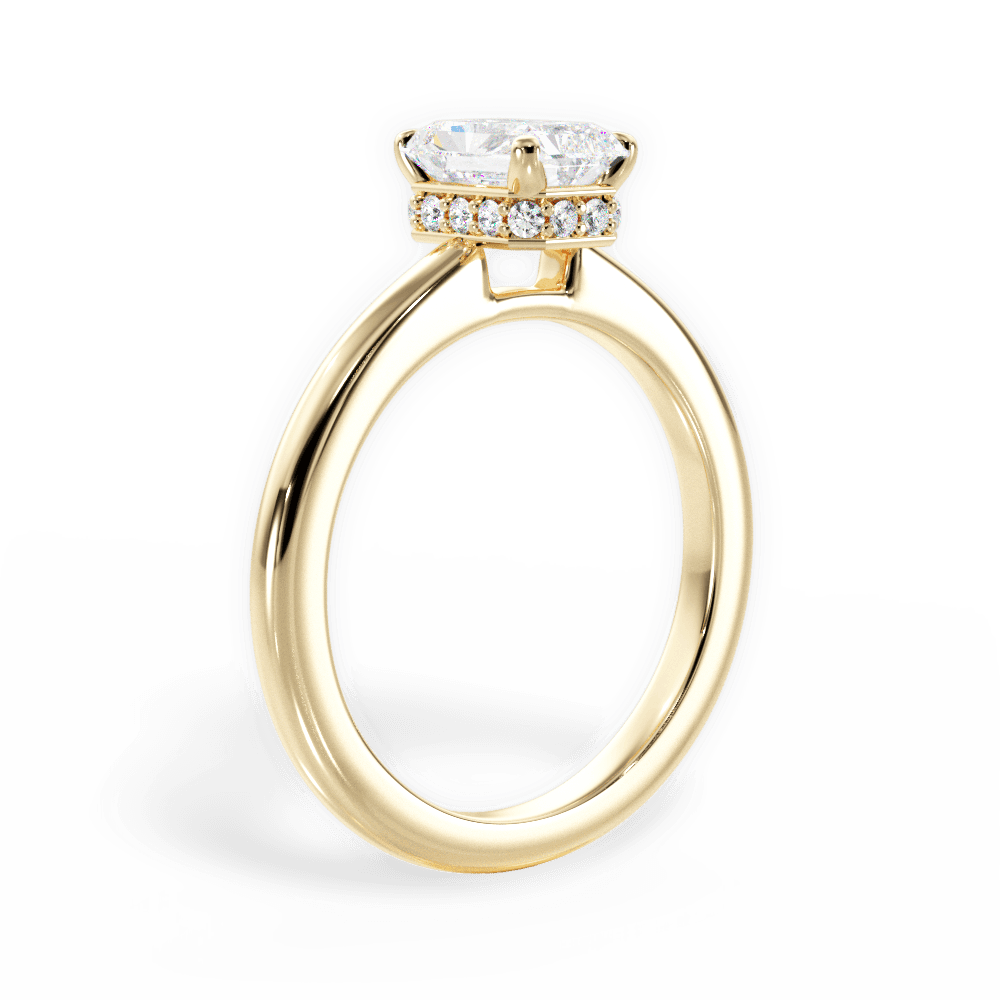 Brianna Radiant Cut Lab Grown Diamond 18Kt Yellow Gold Engagement Ring - View 2
