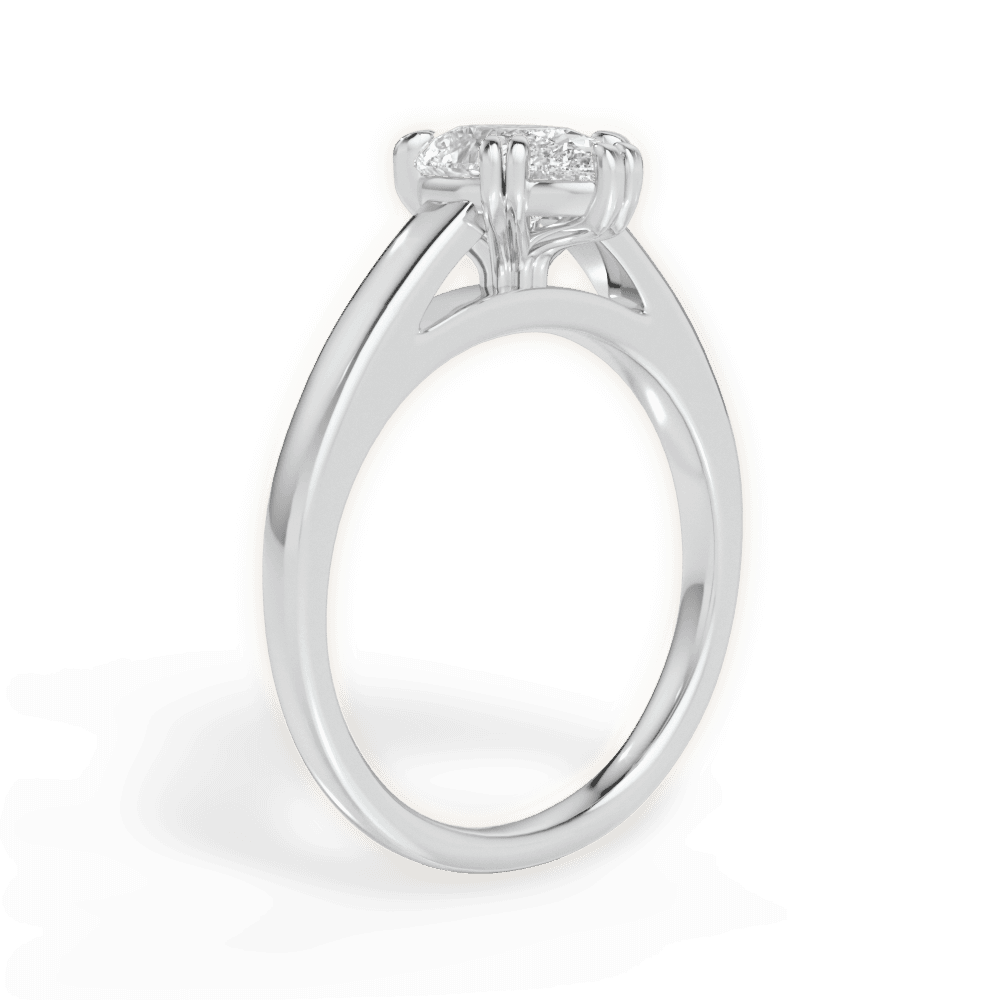 Anna Pear Cut Lab Grown Diamond 18Kt White Gold Engagement Ring - View 2