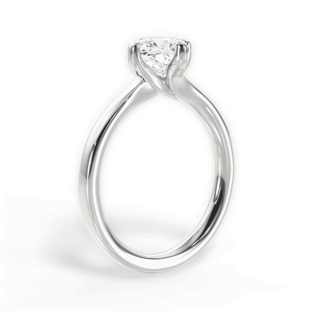 Ashley Cushion Cut Lab Grown Diamond 14Kt White Gold Engagement Ring - View 2