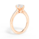 Christina Pear Cut Lab Grown Diamond 18Kt Rose Gold Engagement Ring - View 3