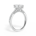 Laura Marquise Cut Lab Grown Diamond 14Kt White Gold Engagement Ring - View 4