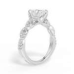 Justine Radiant Cut Lab Grown Diamond 18Kt White Gold Engagement Ring - View 2