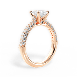 Kira Princess Cut Lab Grown Diamond 18Kt Rose Gold Engagement Ring - View 3