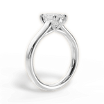 Ariana Emerald Cut Lab Grown Diamond 18Kt White Gold Engagement Ring - View 3