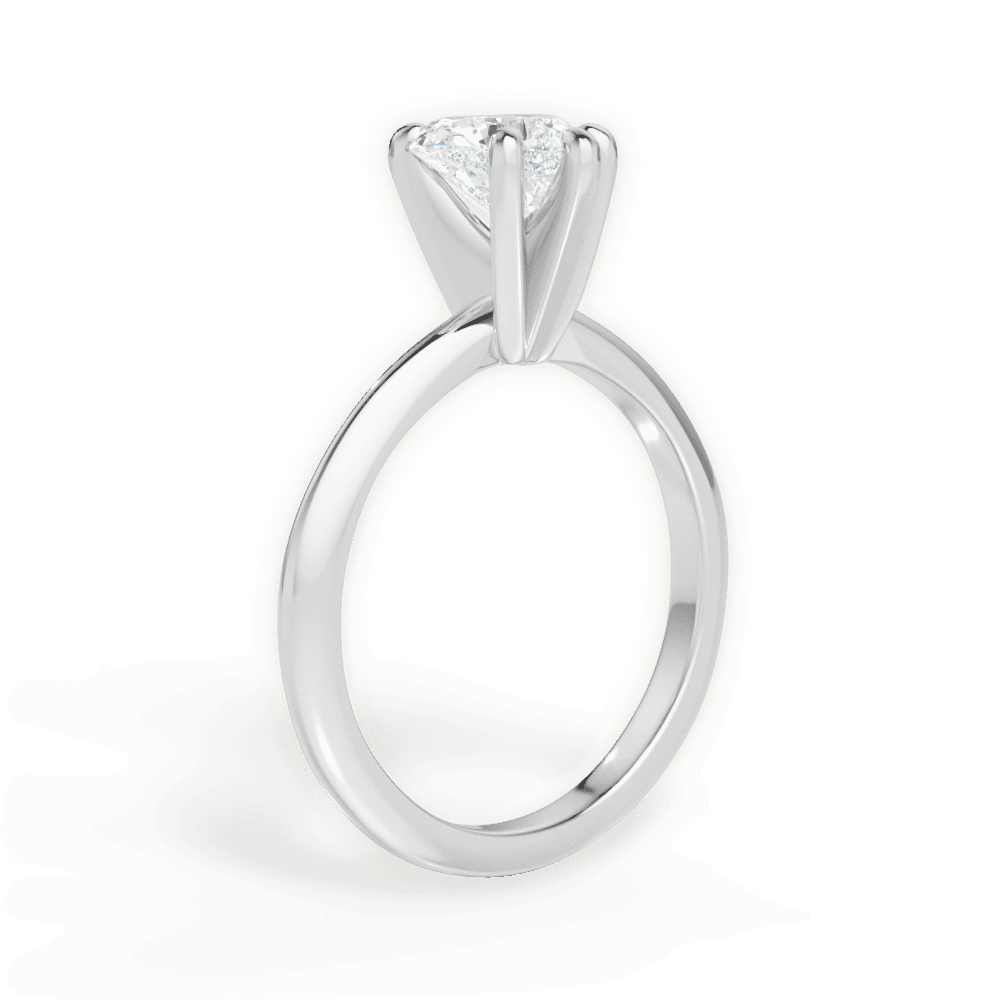 Alicia Heart Cut Lab Grown Diamond Platinum Engagement Ring - View 2