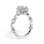 Irene Round Cut Lab Grown Diamond 18Kt White Gold Engagement Ring - View 3