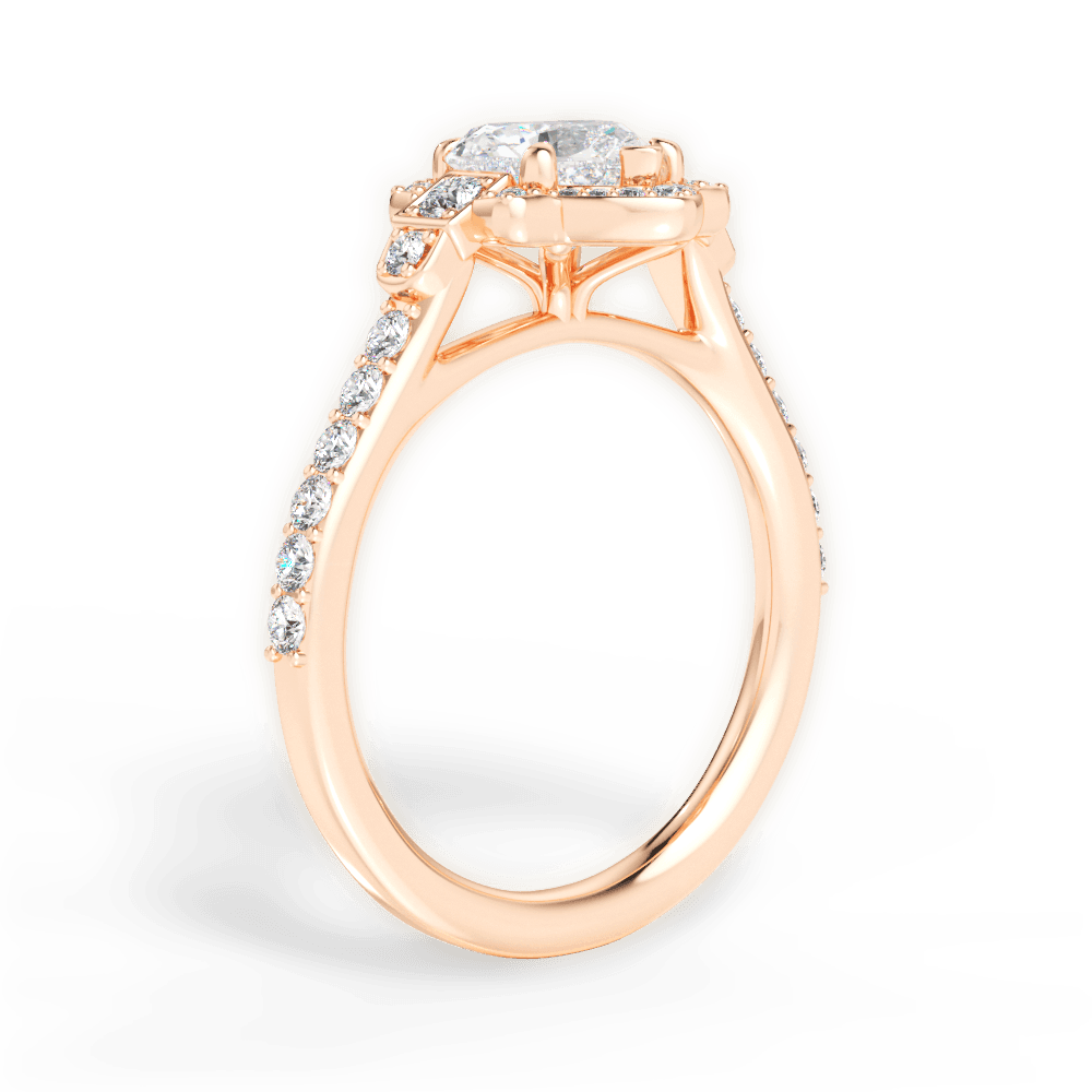 Joyce Heart Cut Lab Grown Diamond 18Kt Rose Gold Engagement Ring - View 4