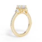 Julia Marquise Cut Lab Grown Diamond 18Kt Yellow Gold Engagement Ring - View 2