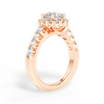 Lacey Round Cut Lab Grown Diamond 18Kt Rose Gold Engagement Ring - View 2