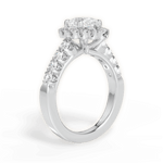 Lacey Pear Cut Lab Grown Diamond 18Kt White Gold Engagement Ring - View 4