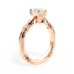 Claire Pear Cut Lab Grown Diamond 18Kt Rose Gold Engagement Ring - View 4