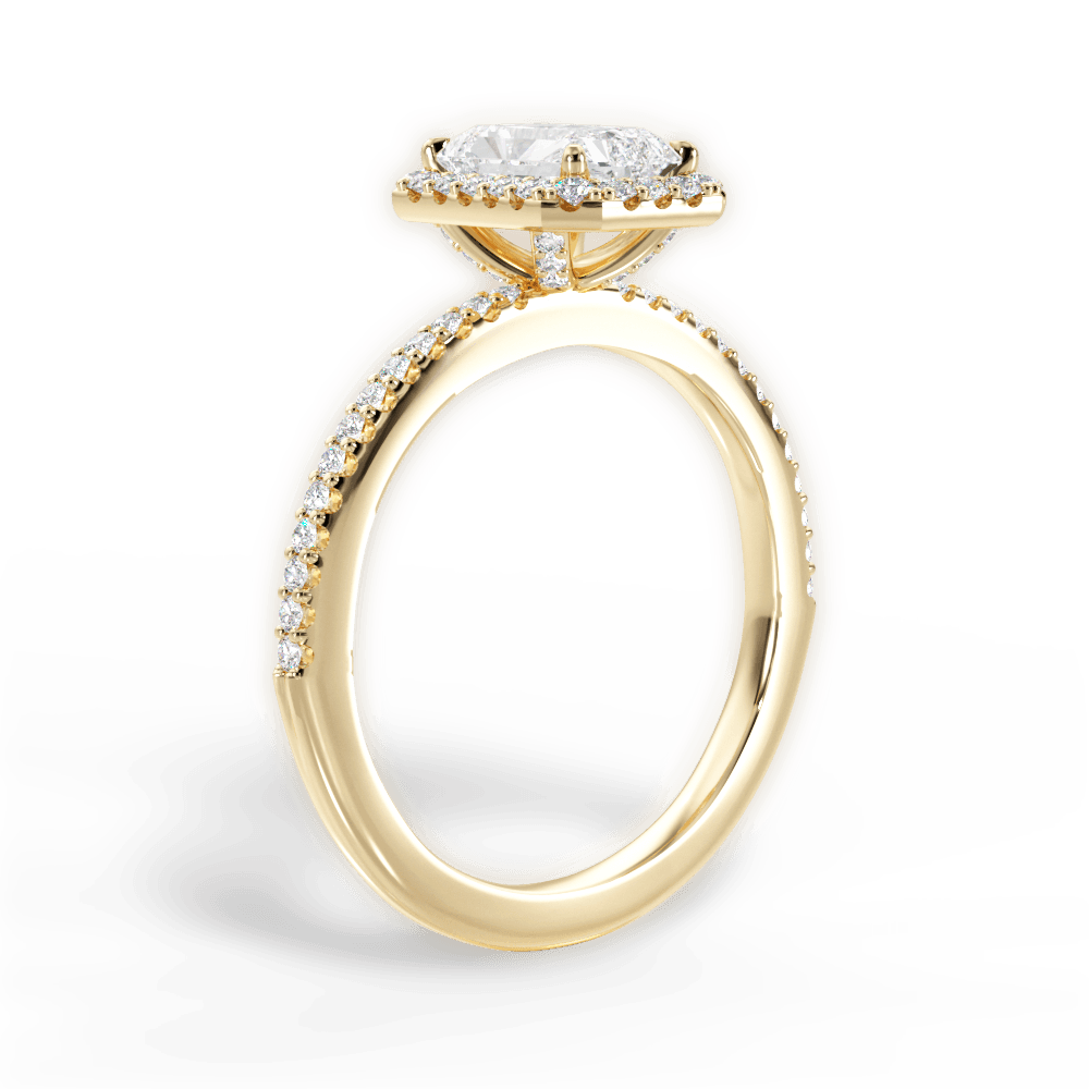 Joanne Radiant Cut Lab Grown Diamond 18Kt Yellow Gold Engagement Ring - View 3