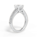 Jessica Oval Cut Lab Grown Diamond 14Kt White Gold Engagement Ring - View 3