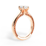 Carrie Marquise Cut Lab Grown Diamond 18Kt Rose Gold Engagement Ring - View 3