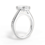Denise Emerald Cut Lab Grown Diamond 14Kt White Gold Engagement Ring - View 3