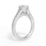 Leslie Round Cut Lab Grown Diamond 14Kt White Gold Engagement Ring - View 3