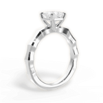 Aaliyah Princess Cut Lab Grown Diamond 18Kt White Gold Engagement Ring - View 4