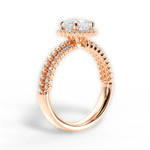 Jocelyn Cushion Cut Lab Grown Diamond 18Kt Rose Gold Engagement Ring - View 2