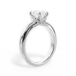Florence Radiant Cut Lab Grown Diamond 14Kt White Gold Engagement Ring - View 3