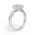 Jasmin Princess Cut Lab Grown Diamond Platinum Engagement Ring - View 3