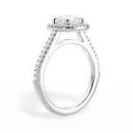 Jeanne Cushion Cut Lab Grown Diamond 18Kt White Gold Engagement Ring - View 3