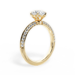 Gail Round Cut Lab Grown Diamond 18Kt Yellow Gold Engagement Ring - View 2