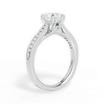 Elena Heart Cut Lab Grown Diamond 18Kt White Gold Engagement Ring - View 3