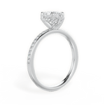 Janice Heart Cut Lab Grown Diamond Platinum Engagement Ring - View 4