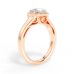 Jasmin Asscher Cut Lab Grown Diamond 18Kt Rose Gold Engagement Ring - View 3