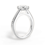 Denise Oval Cut Lab Grown Diamond 18Kt White Gold Engagement Ring - View 2
