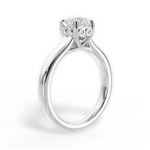 Carol Asscher Cut Lab Grown Diamond 18Kt White Gold Engagement Ring - View 2