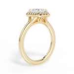 Geneva Radiant Cut Lab Grown Diamond 18Kt Yellow Gold Engagement Ring - View 4