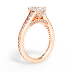 Leslie Emerald Cut Lab Grown Diamond 18Kt Rose Gold Engagement Ring - View 4