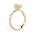 Janice Oval Cut Lab Grown Diamond 18Kt Yellow Gold Engagement Ring - View 2